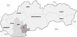 Map slovakia levice